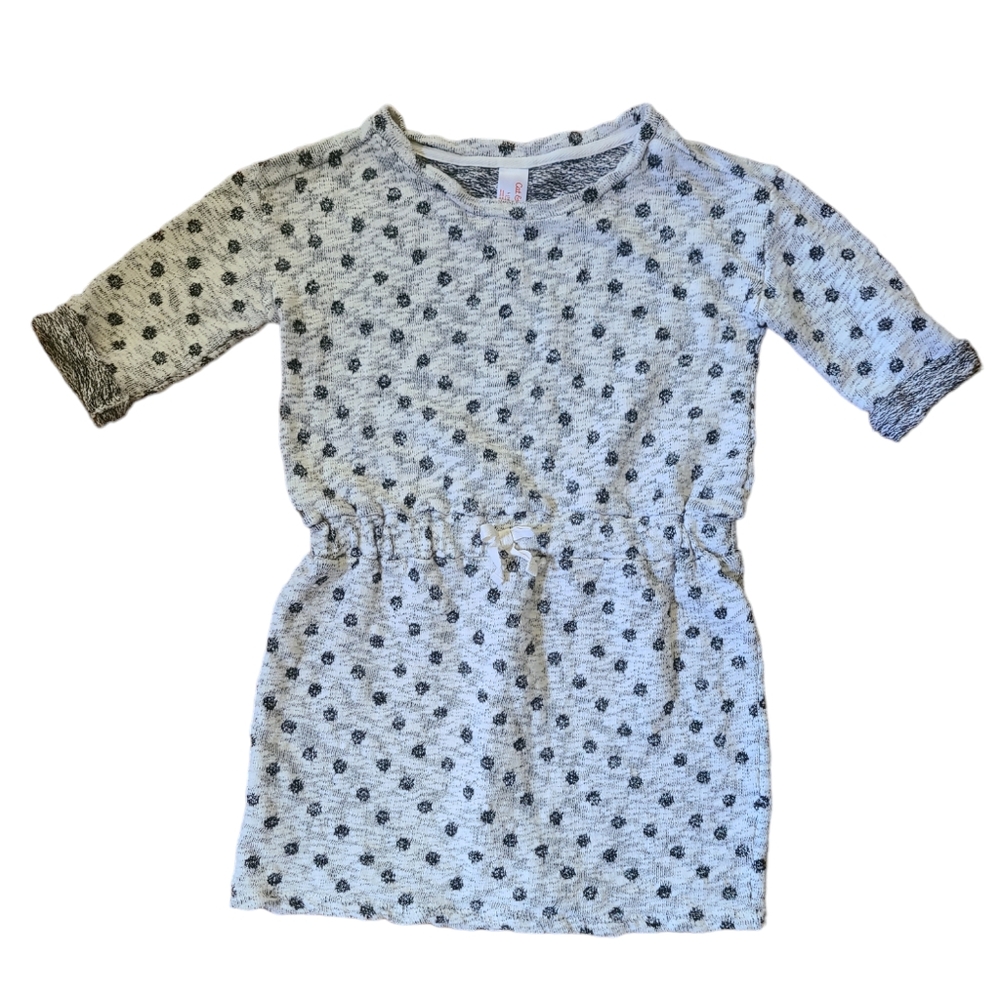 Cat & Jack sweater dress, elastic waist, half sleeve, sparkly silver, 10-12